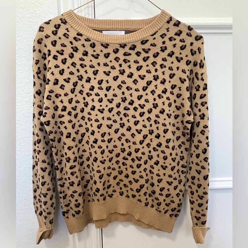 Zara animal print sweater